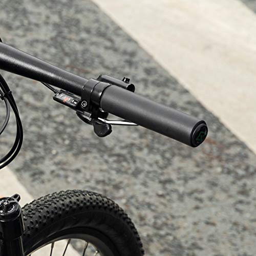 Foam Bike Handle Grips - Comfortable Shock Absorption - Black