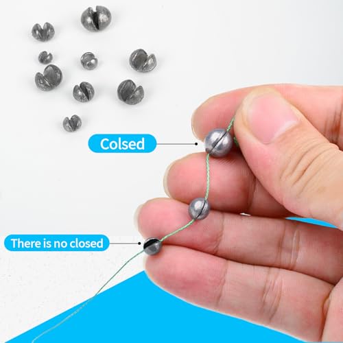 320pcs Split Shot Fishing Weights Sinkers - 5 Sizes