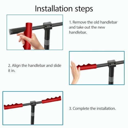 Red 3/4 Inch Bike Handlebar Grips - Antislip Tricycle Grips
