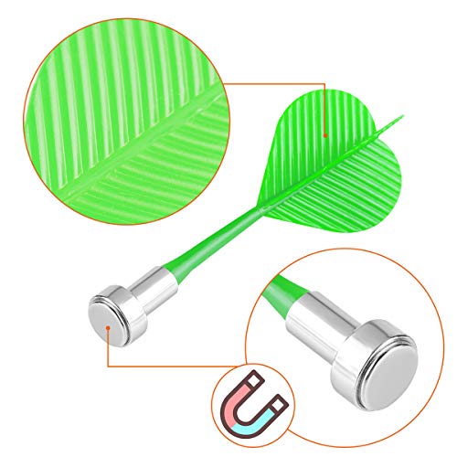 Magnetic Darts Set - 12 Pcs Safety Replacement Darts in 4 Colors