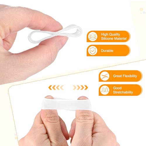 Silicone Tennis Racket Rings - Non-Slip Overgrip - White