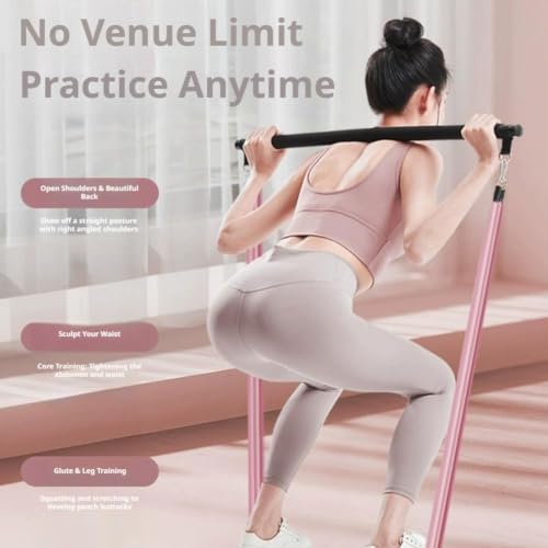 11-Piece Resistance Band Set with Pilates Bar - Home Gym Kit