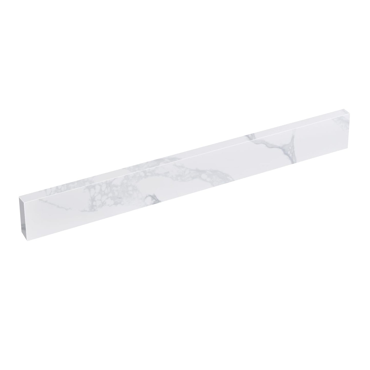 21 Inch Sidesplash in Calacatta Rocky, Quartz Stone Side Splash For Bathroom Vanity Top, Universal Size Bathroom Sink Sidesplash