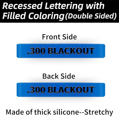 .300 Blackout Magazine Marking Bands - 12 Pack Blue-Black