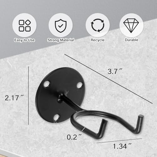 Wall Mounted Bat Hanger Display Rack for Baseball & Lacrosse Gear