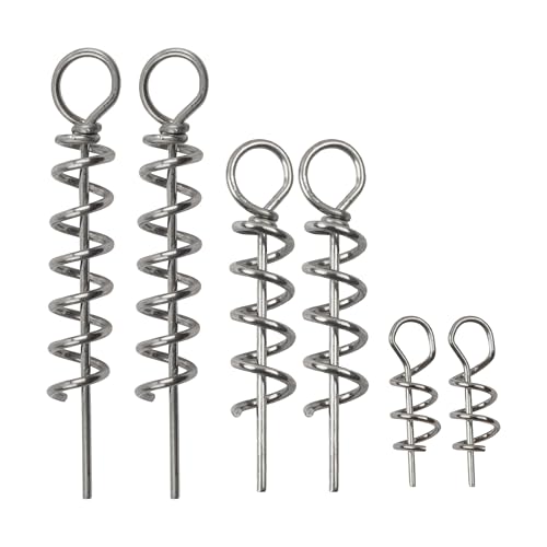 JOGFFDE 100pcs Soft Lure Bait Spring Twist Lock for Fishing Crank Hooks M