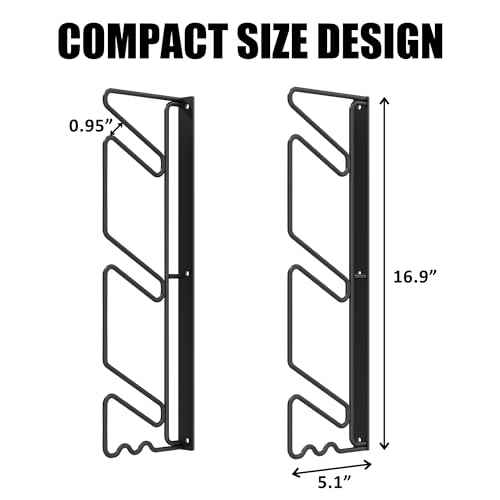 UNIREDPOWER Skateboard Storage Rack, Wall Mounted Organizer Shelf, Wall Display Hanger Holds Up 3 Pairs of Longboard Deck, Garage, Home, Shed