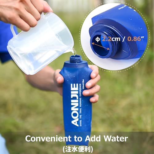 Collapsible TPU Water Bottle 250ml - Soft Flask for Running & Hiking