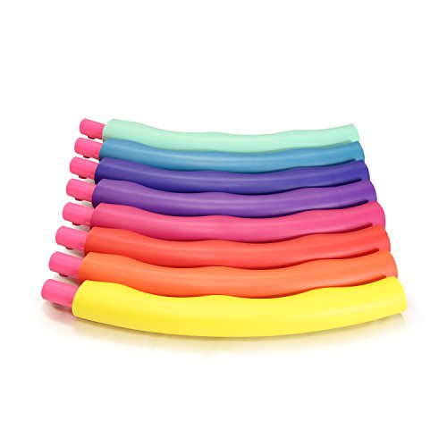 Weighted Hula Hoop for Weight Loss - 5 Pound Large, Rainbow Colors