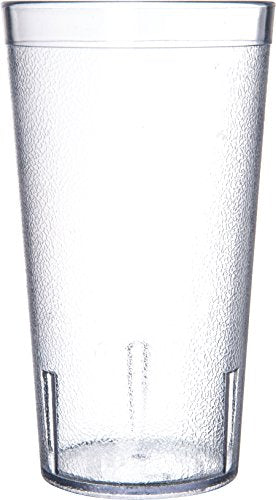 16 oz. Clear Stackable Plastic Tumbler Pack of 6 - Durable, Shatter-Resistant Barware