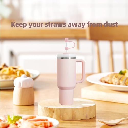 12-Pack 0.4in Silicone Straw Toppers - Multi-color for Tumblers