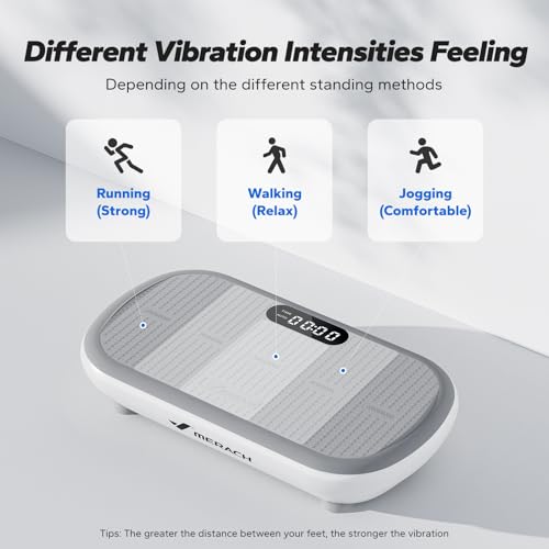Curved Vibration Plate Exercise Machine with Bluetooth & Resistance Bands
