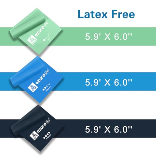 A AZURELIFE Resistance Bands,Professional Long Non-Latex Elastic