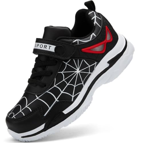YTRXM Toddler Little Boys Girls Running Sneakers Black Size 1