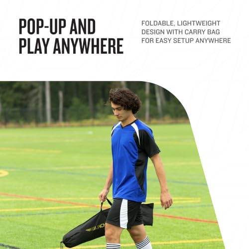 Franklin Sports Blackhawk 6.5' x 3.5' Portable Pop-Up Soccer Goal - Yellow, Indoor & Outdoor