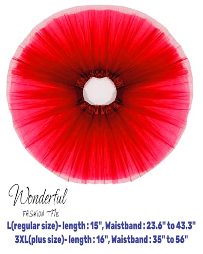 Plus Size Red Tutu Skirt for Women - 3X-Large Halloween Costume