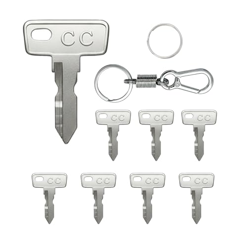 Replacement Golf Cart Ignition Keys - 8 Pack with Keychain