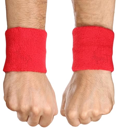 Sports Wristbands for Men & Women - Sweat Bands for Tennis, Baseball, Football