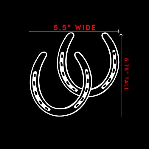Horseshoes Vinyl Decal - 5.5" x 5" for Laptops & Cars