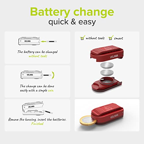 Clip-On LED Running Light - 2 Pack Safety Strobe for Runners - Ruby Red