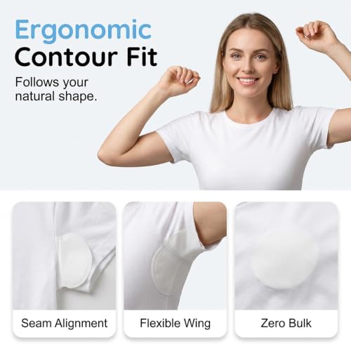 Underarm Sweat Pads for Men & Women - 20 Absorbent Pads