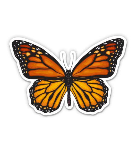 3" Monarch Butterfly Vinyl Sticker - Waterproof Decal for Car, Laptop, Phone, Helmet