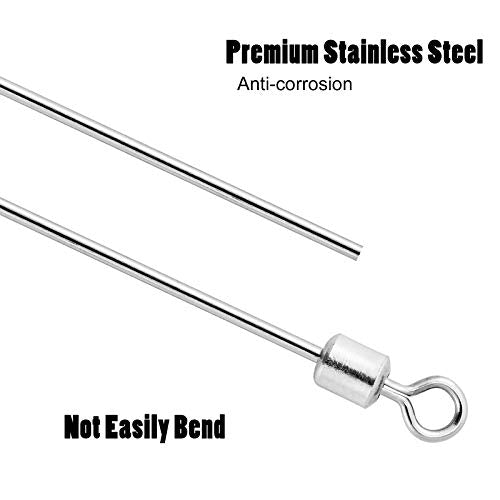 30 Pack Punch Wire 6" Stainless Steel Fishing Rig Parts - Dia. 0.03"