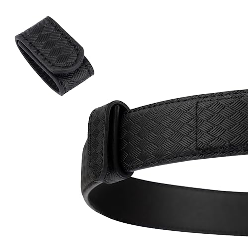 Leather Belt Keeper - 1 3/8" to 1 1/2" Wide - Basket Weave