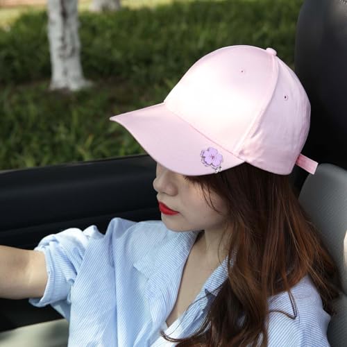 Magnetic Golf Ball Marker with Hat Clip - Purple Flower Design