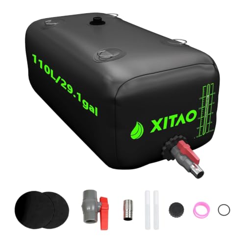XITAO 29 Gal Black Foldable Water Storage Bladder Container for RV Camping Garden