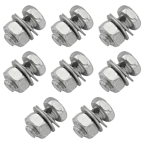 8-Pack Bicycle Brake Cable Regulator Clamp Lock Screws with Nuts
