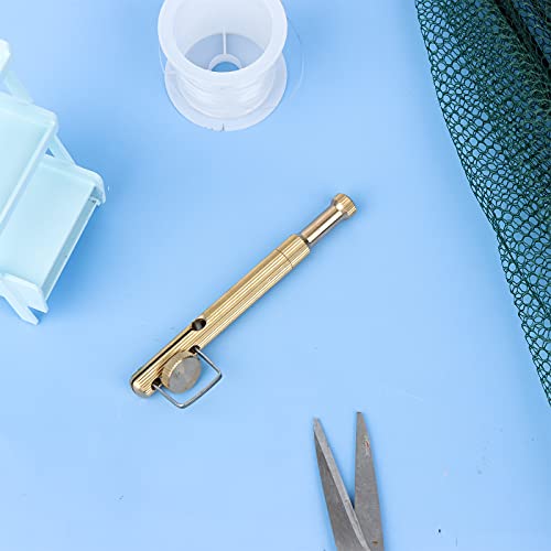 Portable Copper Fishing Line Knot Tying Tool - Gold