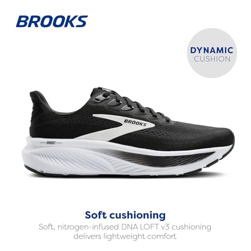 Women's Ghost 17 Neutral Running Shoe - Size 8.5 Black/Grey/White
