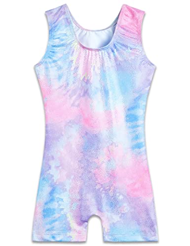 Gymnastics Leotard for Girls - Tie Dye B Tank, 7-8 Years