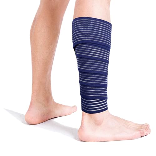 Calf Compression Support Sleeve - Adjustable Plus Size, Blue