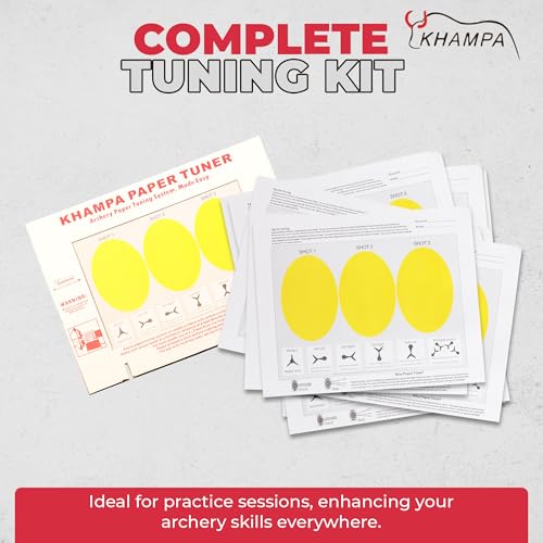 Archery Paper Tuning Kit with Stand & 12 Refills for Accurate Arrow Flight
