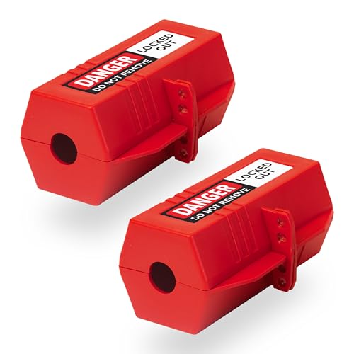 TRADESAFE Lockout Tagout Electric Plug Lock - 220 Volt Plug Lockout Devices for Electrical Plugs, 6-1/2 x 3 inches, Large Power Cord Lock for Lock Out Tag Out, 2 Pack