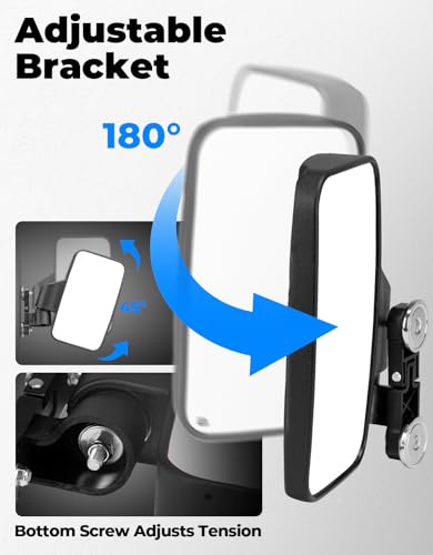 Magnetic Side Mirror for Golf Carts, Tractors, UTVs, and Off-Road Vehicles