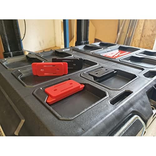 StealthMounts Packout Feet - 8 Pack Mounting Feet for Milwaukee Packout System | Milwaukee Packout Mounting Feet | Milwaukee Packout Mounts | Packout Adapter | Milwaukee Packout Feet | Made in UK