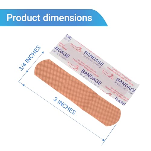 HAPPY CHEERS 3/4" x 3" Water-Resistant Adhesive Bandages Bulk 1000 Count