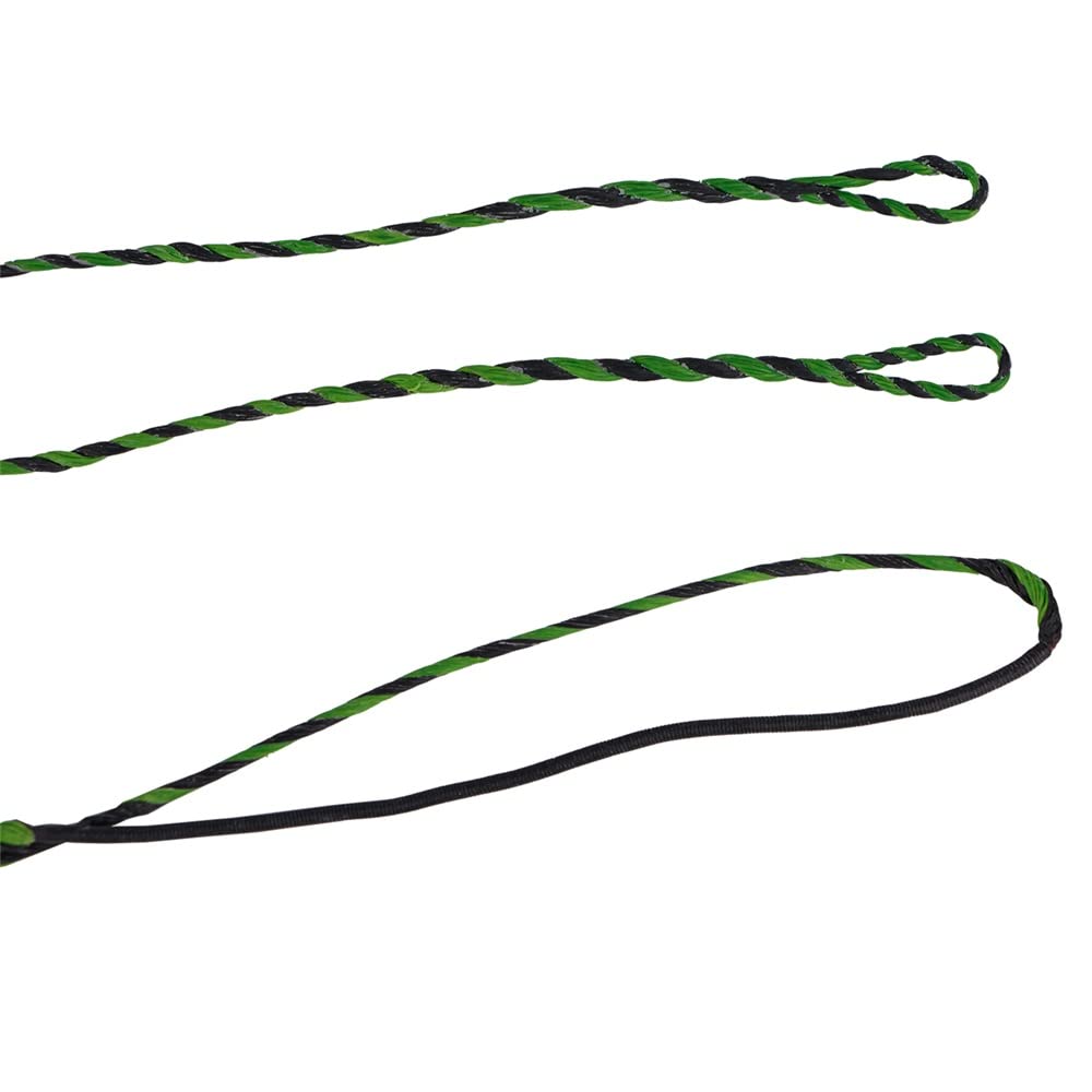 TOPARCHERY 53" Actual Length Mulcolor Flemish Fast Flight Plus Replacement Recurve Bowstring Bow String by Traditional Bow Archery Products (Black & Green)