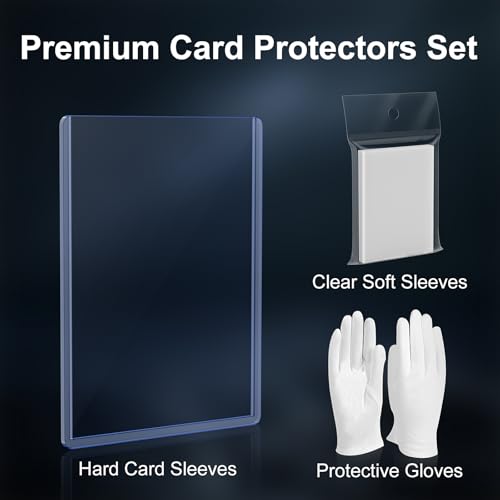 25 Count 55pt Top Loaders & Soft Thick Card Sleeves Set - Baseball, Basketball, Football