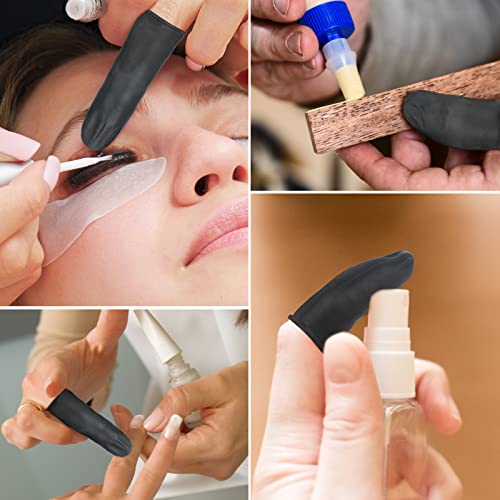 Disposable Finger Cots - 205PCS Black Rubber Finger Covers