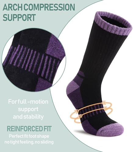 Yebing Merino Wool Hiking Socks for Womens Thermal Warm Winter Boot