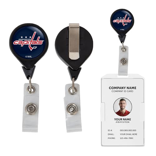 Retractable Badge Holder with NHL Team Logo - Washington Capitals