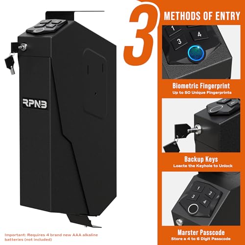 Biometric Handgun Safe with Auto Open Lid - RP311F