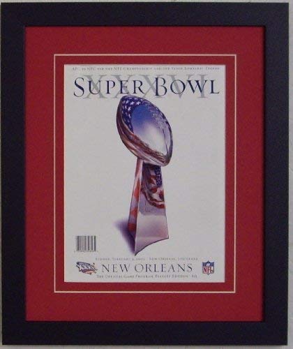 Sports Program and Magazine Frame - Red Matting, Black Frame