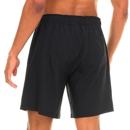 Champion Men's 7-Inch Black Swim Trunks with Mesh Liner - Large