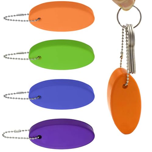 Waterproof Floating Keychain for Boat Keys - 4 Pack