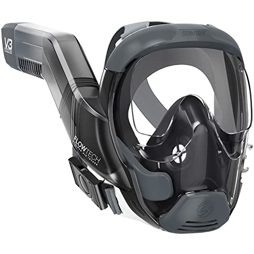 Full Face Snorkel Mask for Adults - Seaview 180 V3 Stealth Medium